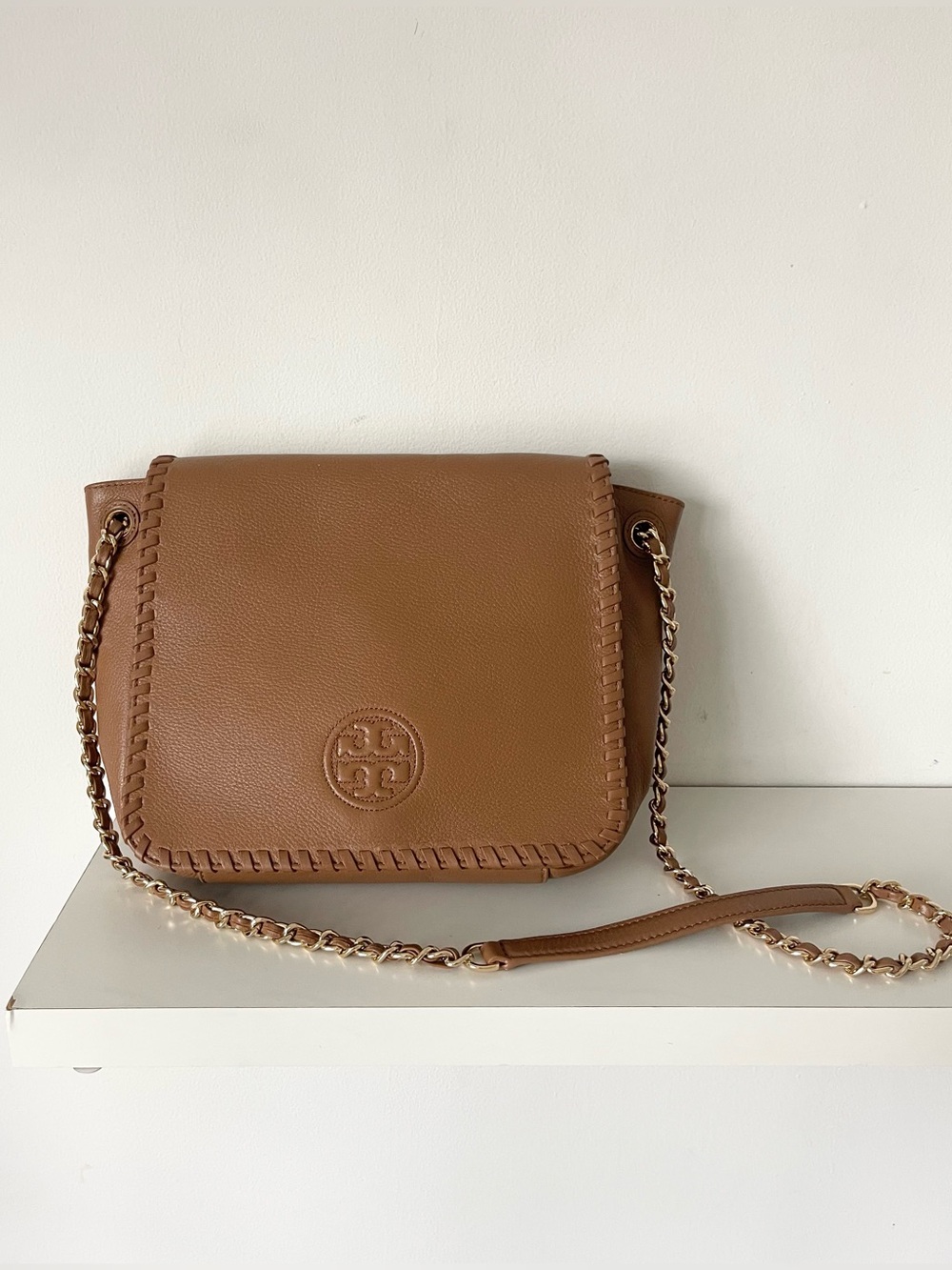 Tory Burch Camel Brown Crossbody Bag